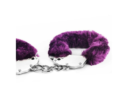 Esposas Metalicas con Pelo Purpura