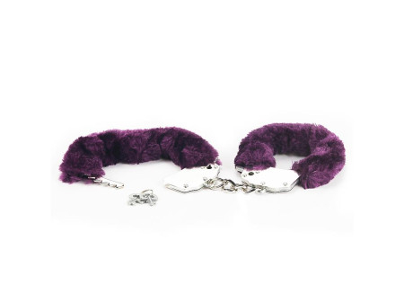 Esposas Metalicas con Pelo Purpura