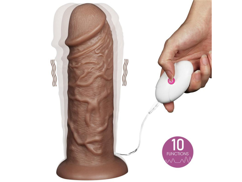 Dildo King 105 con Vibracion Chubby Marron