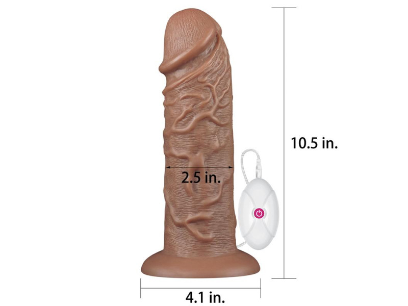 Dildo King 105 con Vibracion Chubby Marron
