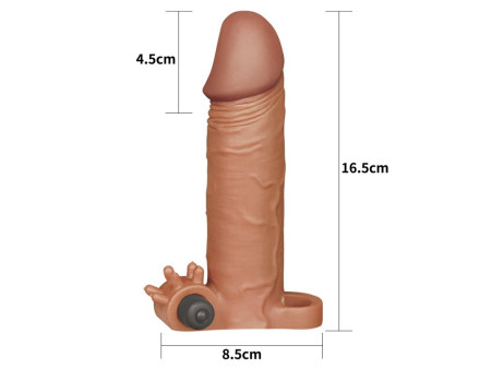 Funda para el Pene con Vibracion Add 2 Pleasure X Tender Marron