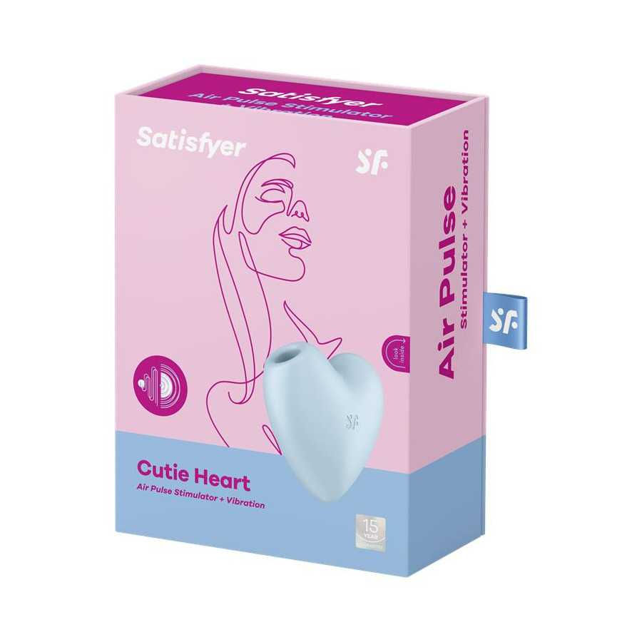 Cutie Heart Succionador de Clitoris y Vibracion Azul