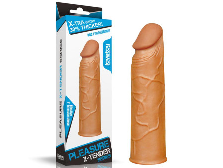 Funda para el Pene Pleasure X Tender Marron Funda para el Pene Pleasure X Tender Marron