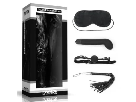 Kit Bondage Deluxe con Vibrador Negro