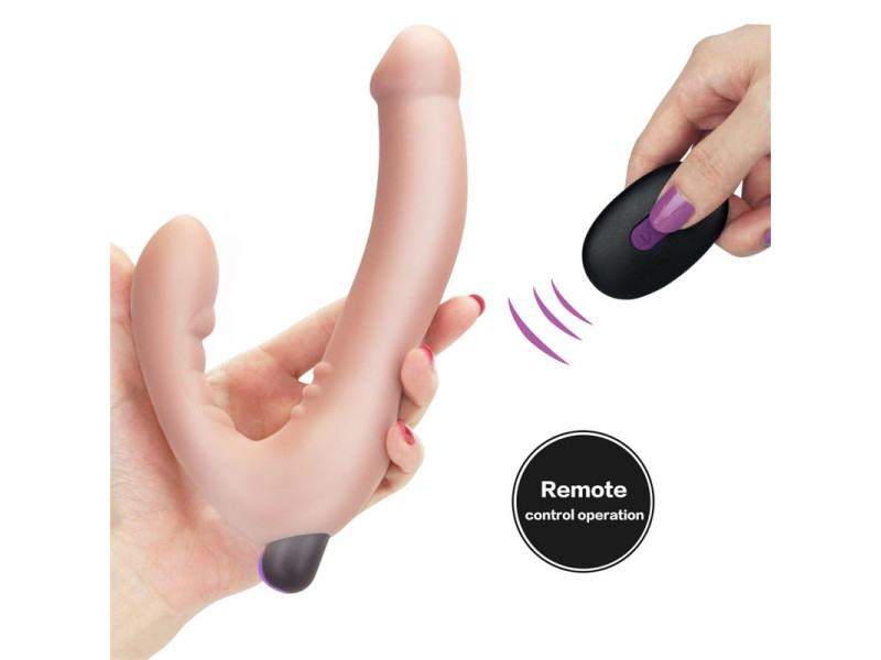 Doble Dildo Strapless Silicona USB