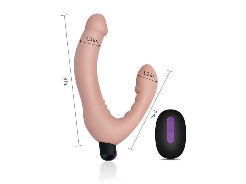 Doble Dildo Strapless Silicona USB