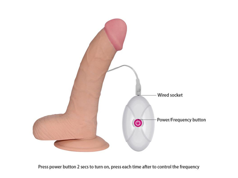 Dildo The Ultra Soft Dude con Vibracion 88 Natural
