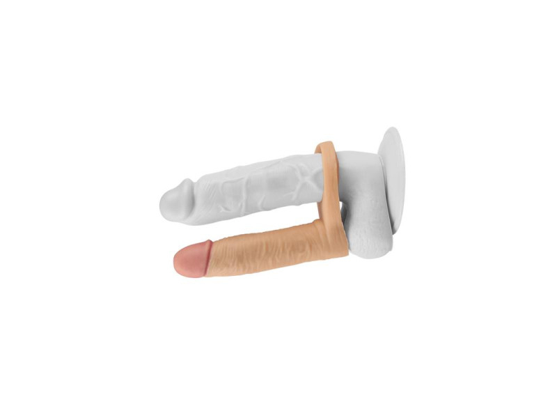Dildo The Ultra Soft Double con Vibracion 58 Natural