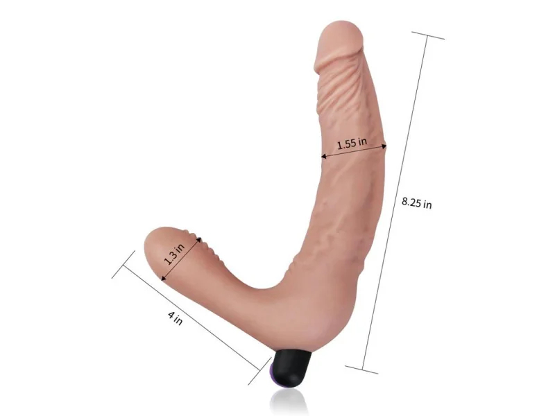 Doble Dildo Strapless Silicona USB