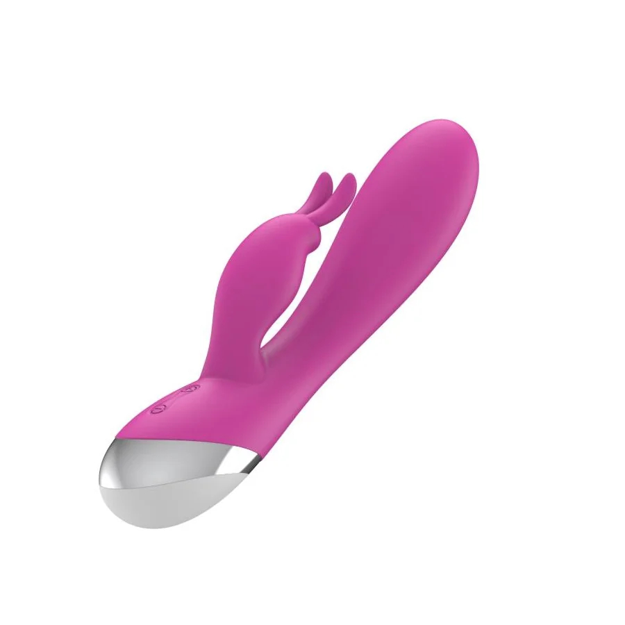 VIbrador Dual USB Silicona Rosa