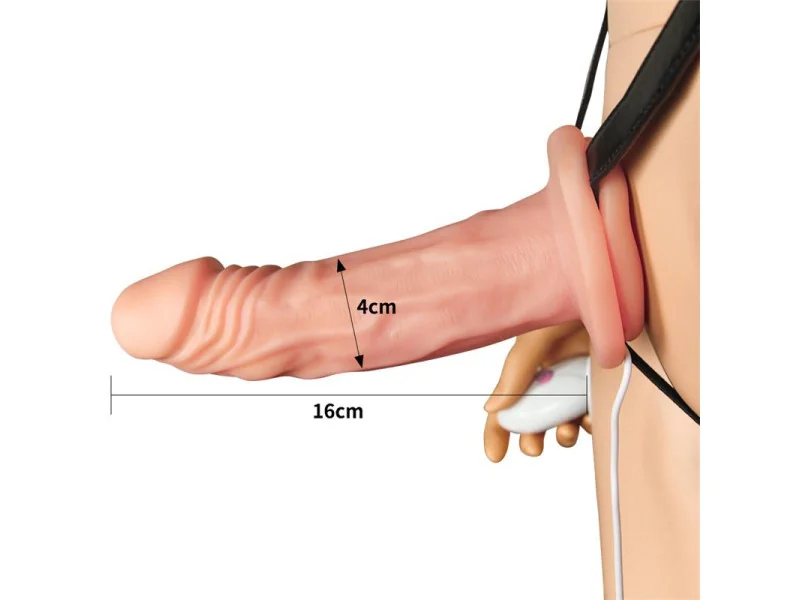 Arnes Unisex Pene Hueco con Vibracion