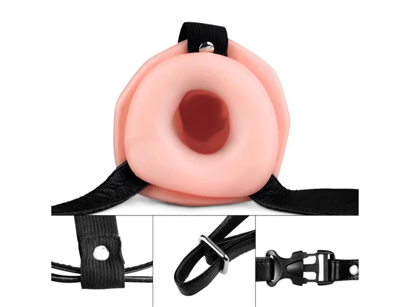 Arnes Unisex Pene Hueco con Vibracion