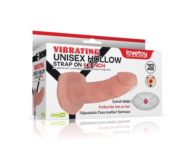Arnes Unisex Pene Hueco con Vibracion