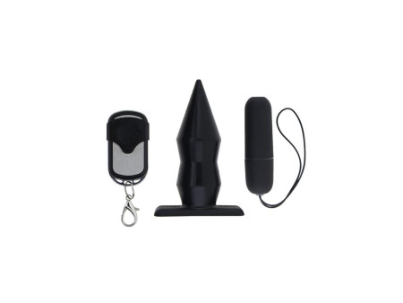 Plug Anal con Vibracion y Control Remoto Negro Plug Anal con Vibracion y Control Remoto Negro