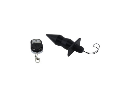 Plug Anal con Vibracion y Control Remoto Negro Plug Anal con Vibracion y Control Remoto Negro
