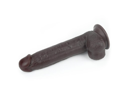 Dildo con Piel Retractil 9 Negro Dildo con Piel Retractil 9 Negro