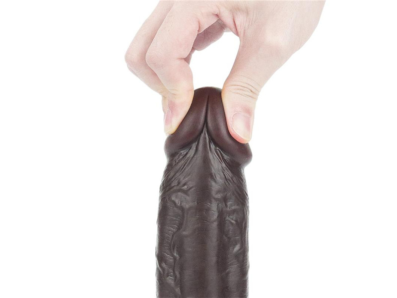 Dildo con Piel Retractil 9 Negro