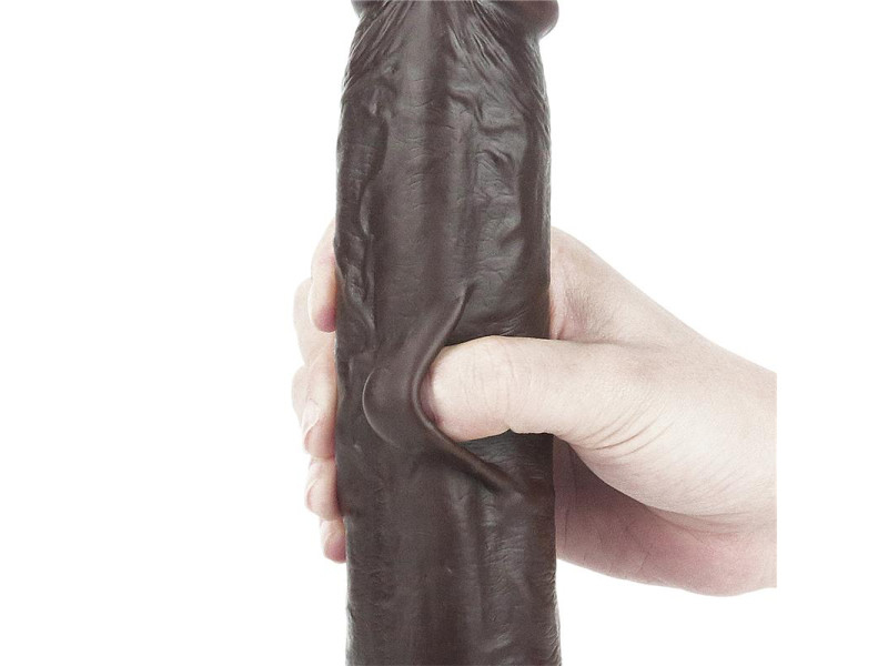 Dildo con Piel Retractil 9 Negro