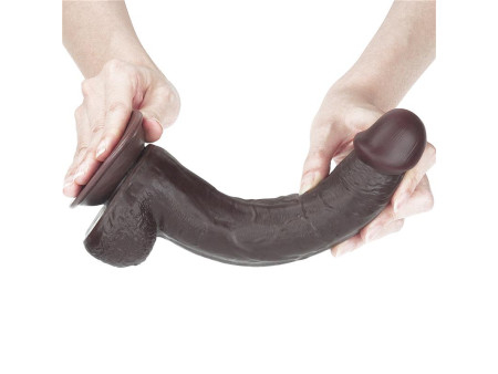 Dildo con Piel Retractil 9 Negro Dildo con Piel Retractil 9 Negro