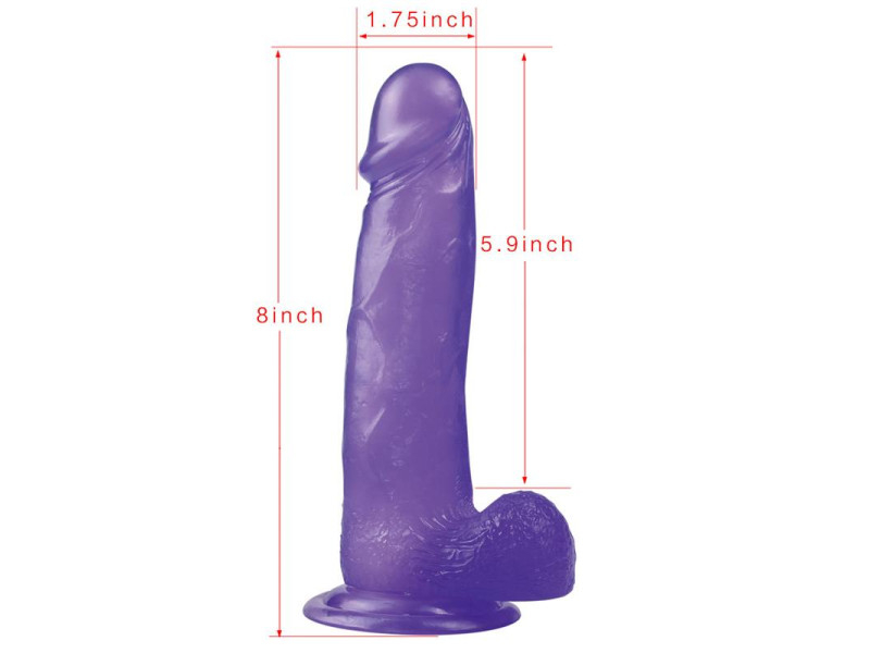 Dildo Jelly Studs 8 Purpura