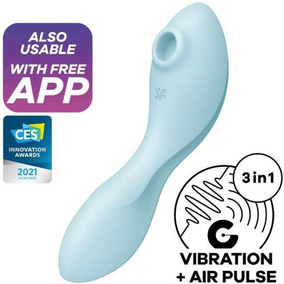 Curvy Trinity 5 con APP Satisfyer Connect Azul