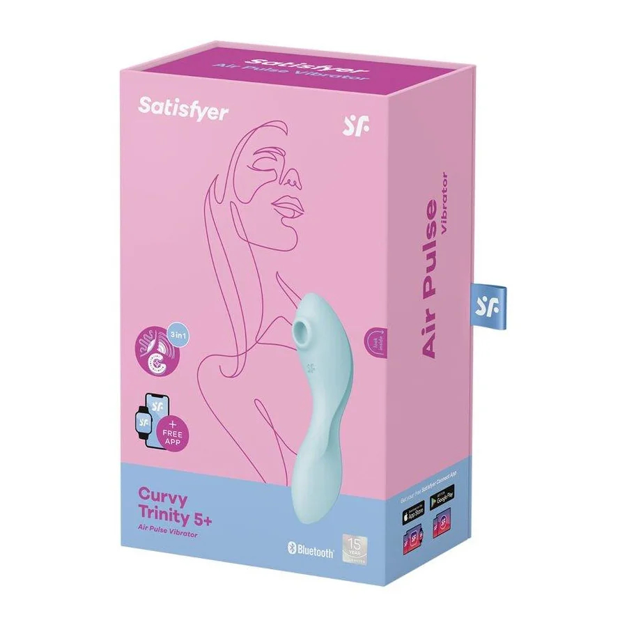 Curvy Trinity 5 con APP Satisfyer Connect Azul