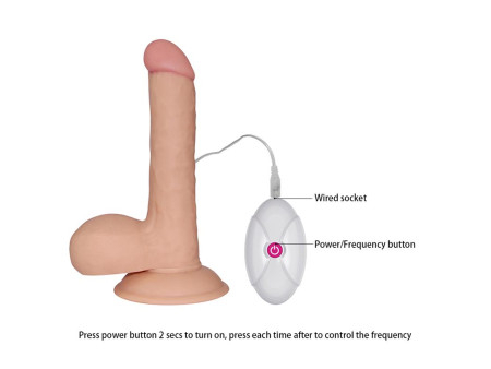 Dildo The Ultra Soft Dude con Vibracion 75 Natural