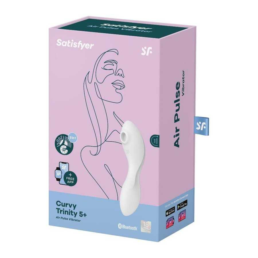 Curvy Trinity 5 con APP Satisfyer Connect Blanco