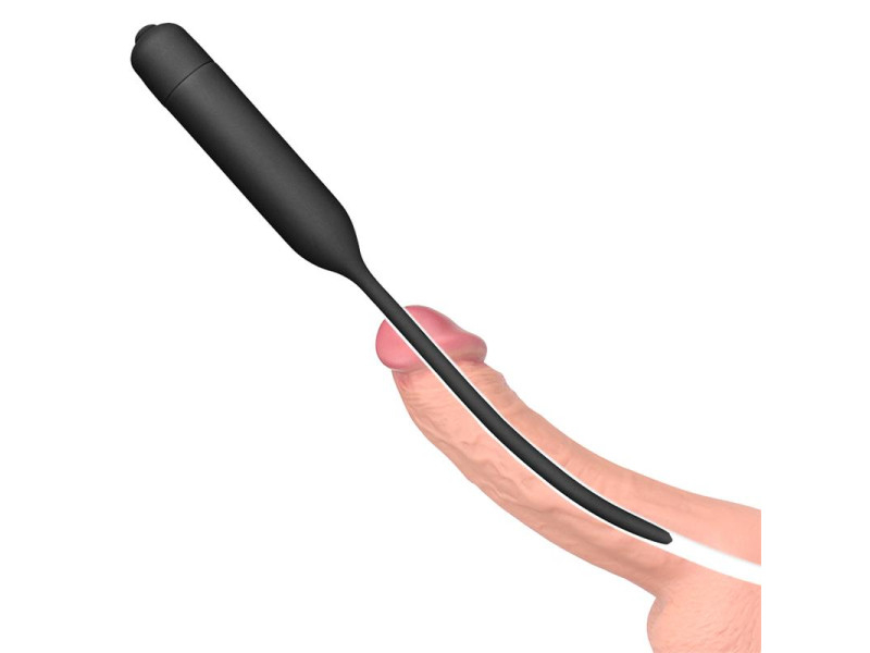 Dilatador de Uretra con Vibracion Negro