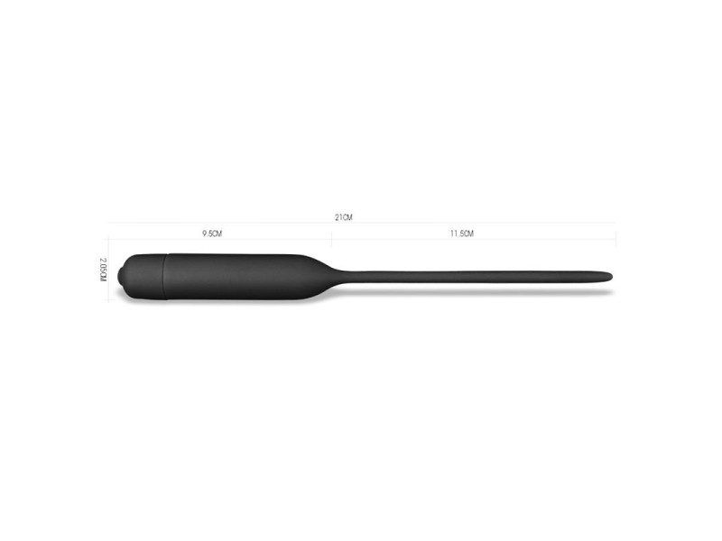 Dilatador de Uretra con Vibracion Negro