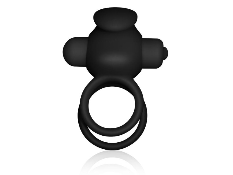 Anillo Vibrador Doble Power Clit Duo Negro