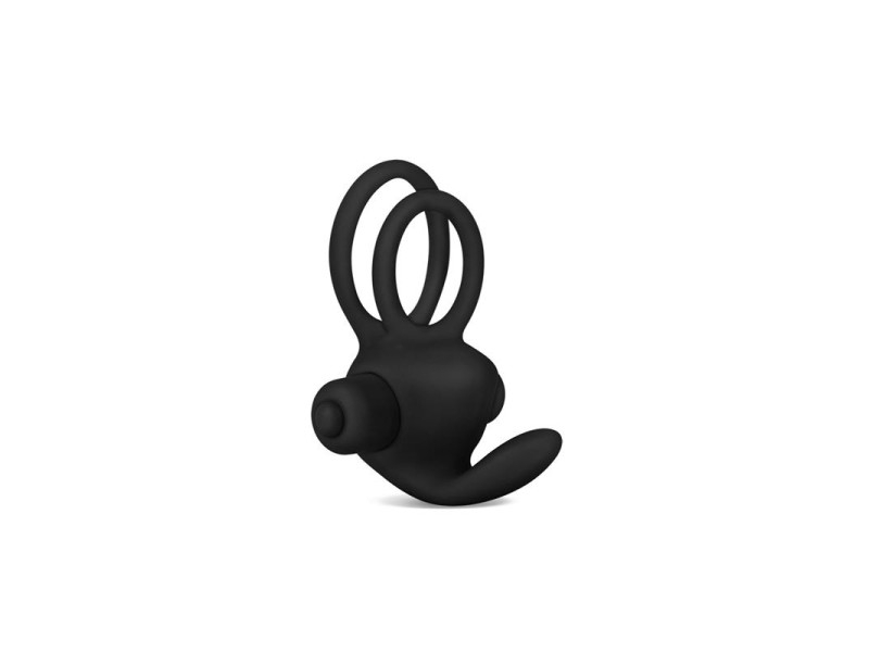 Anillo Vibrador Doble Power Clit Duo Negro