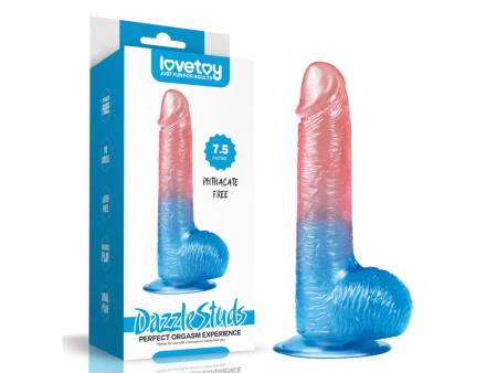 Dildo Dazzle Studs 75 Rosa y Azul
