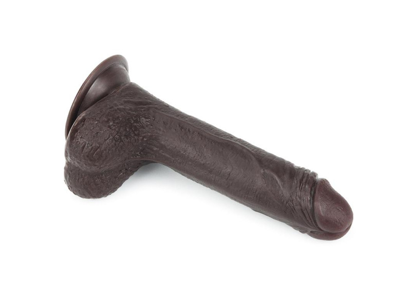 Dildo con Piel Retractil 7 Negro