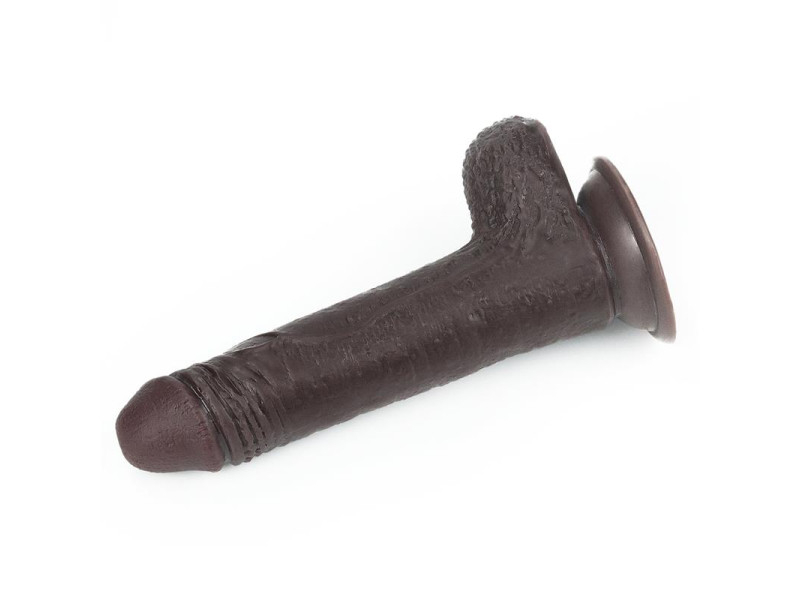Dildo con Piel Retractil 7 Negro