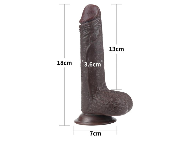 Dildo con Piel Retractil 7 Negro