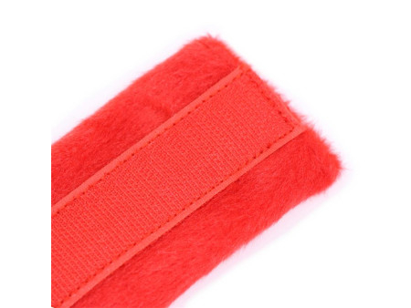 Esposas de Tela con Velcro para Munecas con Pelo Largo Rojo Esposas de Tela con Velcro para Munecas con Pelo Largo Rojo