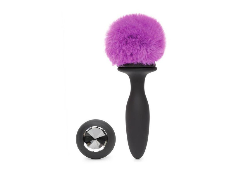 Plug Anal con Vibracion Doble Base Purpura Grande Plug Anal con Vibracion Doble Base Purpura Grande