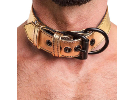 Collar con Correa Bondage Dorado