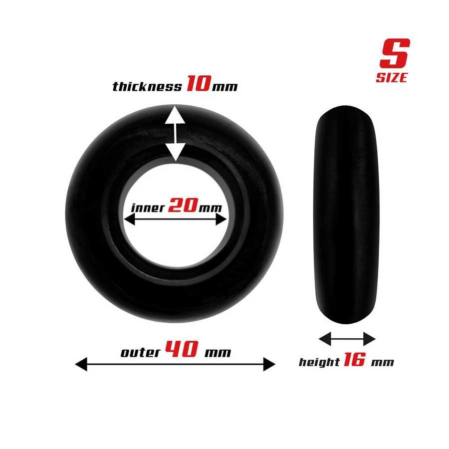 Set 3 Anillos para el Pene Flexibles Negros