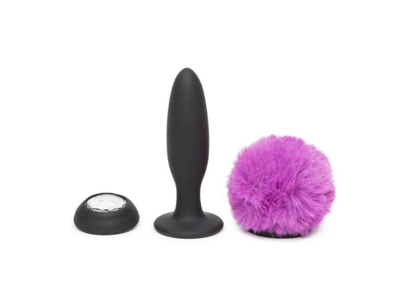 Plug Anal con Vibracion Doble Base Purpura Grande