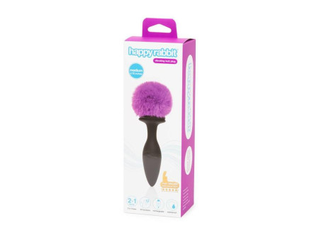 Plug Anal con Vibracion Doble Base Purpura Grande Plug Anal con Vibracion Doble Base Purpura Grande