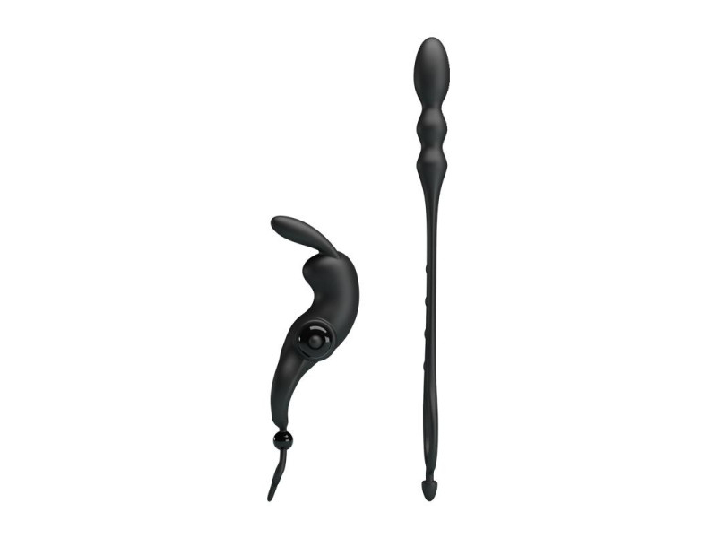 Anillo Vibrador con Cadena Anal Desmontable