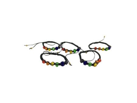 Pulsera de Bolas de Cristal Colores Bandera LGBT