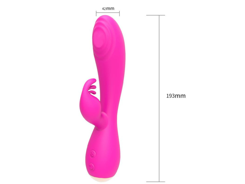 Conejito Vibrador Magic Stick con Pulsacion Fucsia