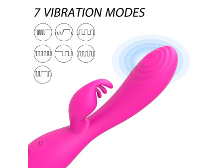 Conejito Vibrador Magic Stick con Pulsacion Fucsia Conejito Vibrador Magic Stick con Pulsacion Fucsia
