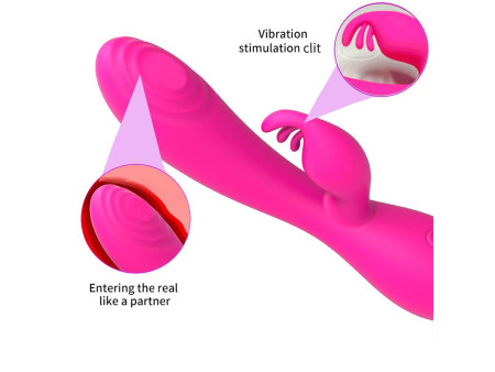 Conejito Vibrador Magic Stick con Pulsacion Fucsia Conejito Vibrador Magic Stick con Pulsacion Fucsia