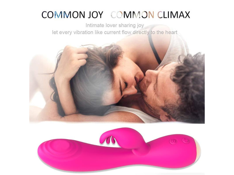 Conejito Vibrador Magic Stick con Pulsacion Fucsia