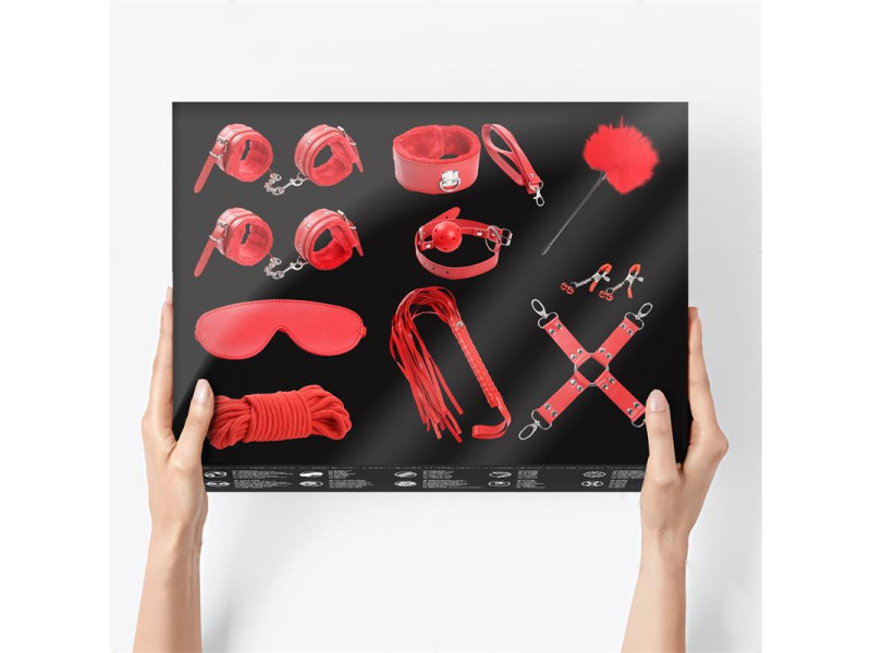 Set de Bondage 10 Piezas Rojo