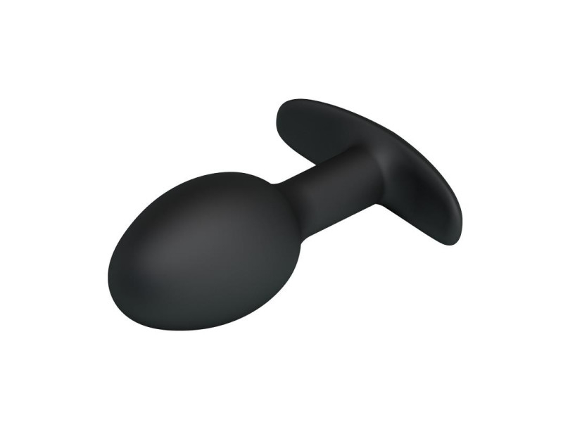 Plug Anal Silicona Negro con Bola